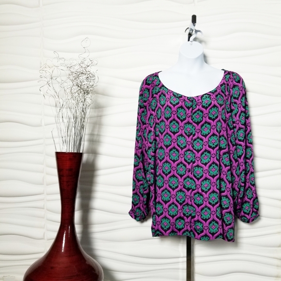 SILHOUETTES OVERSIZED BLOUSE SIZE 3X - Picture 9 of 16